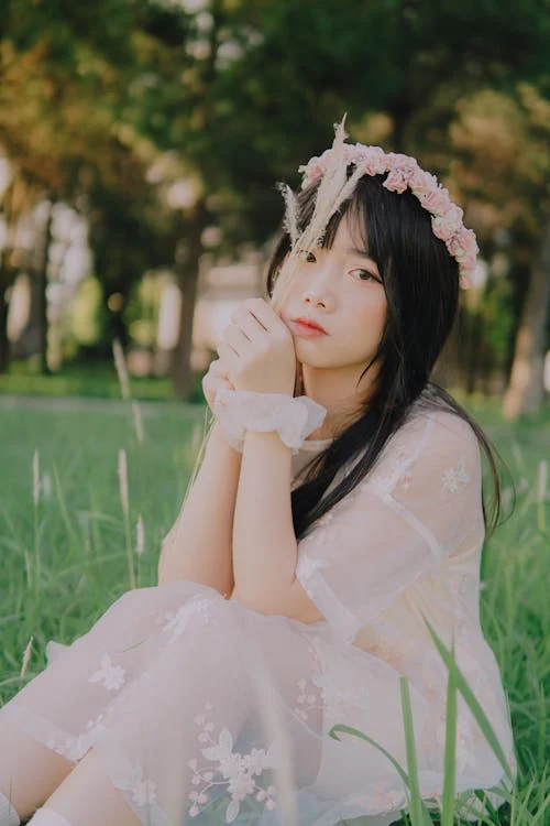 Green flower girl dress