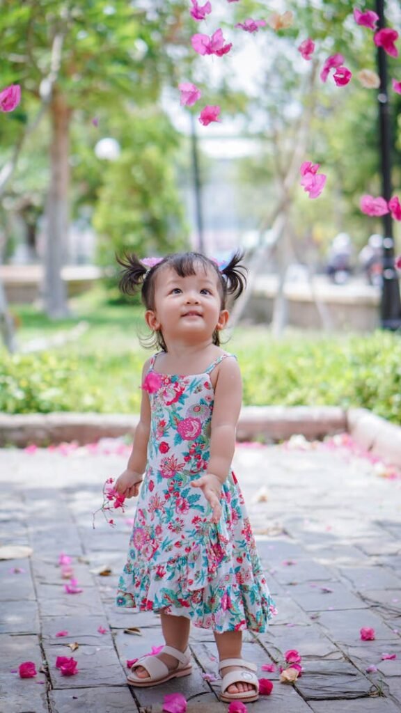 Green flower girl dress