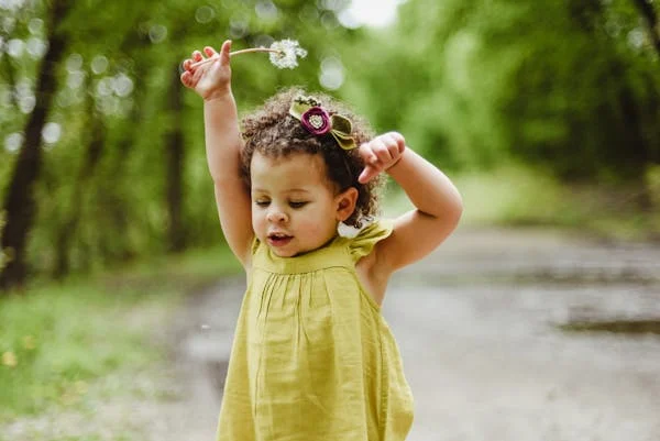 Green flower girl dress