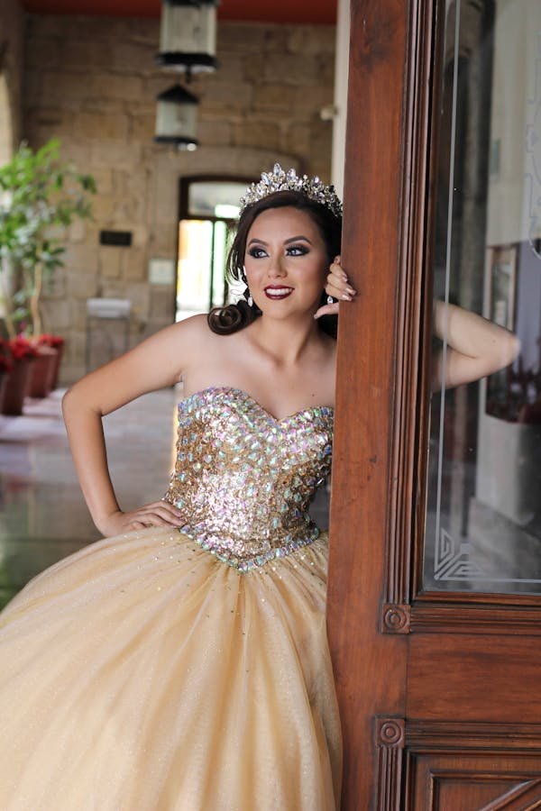 Gold quince dresses