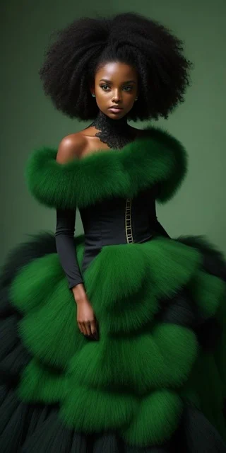 Green flower girl dress